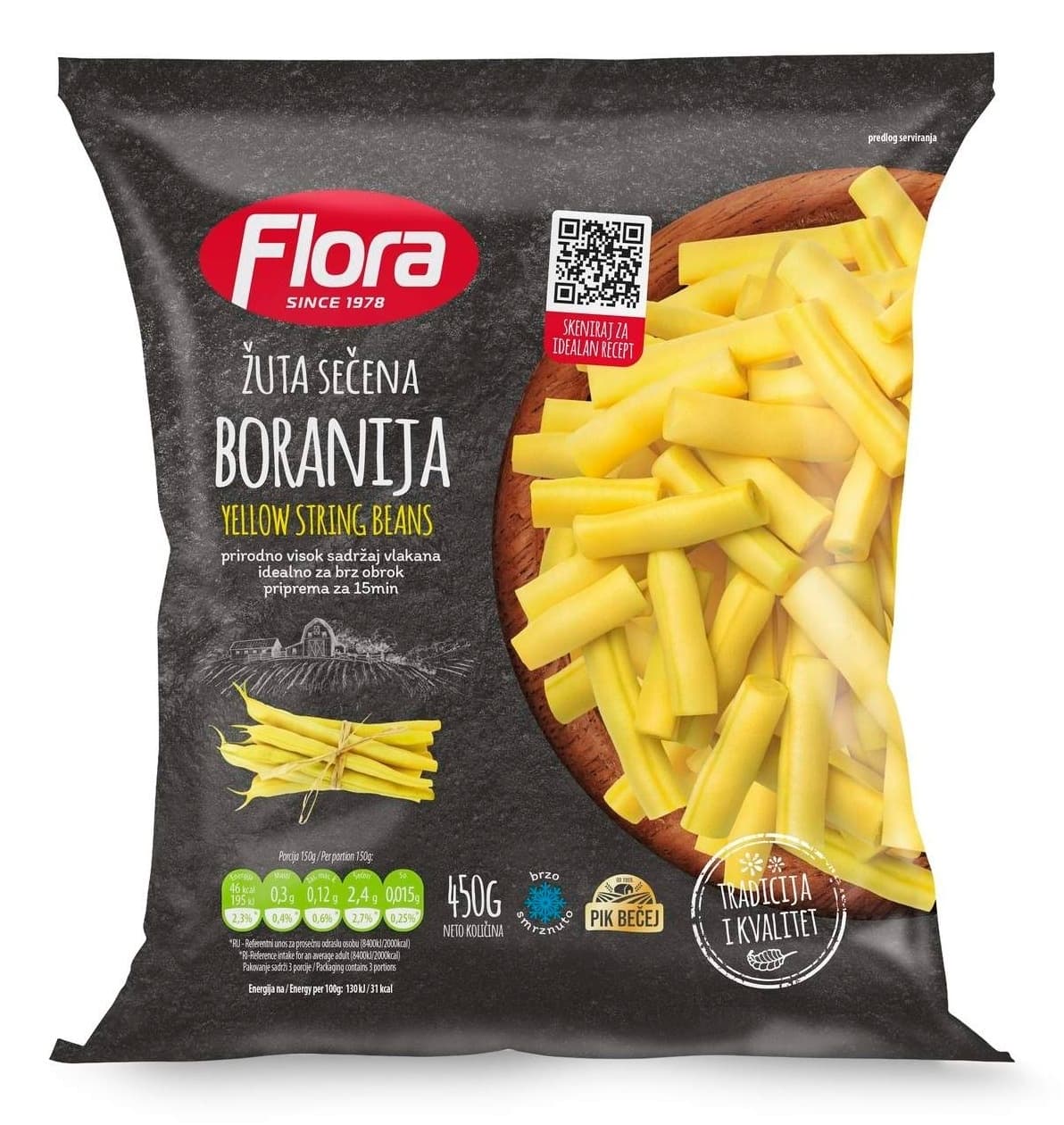 BORANIJA ŽUTA SMRZ 400G FLORA-slika