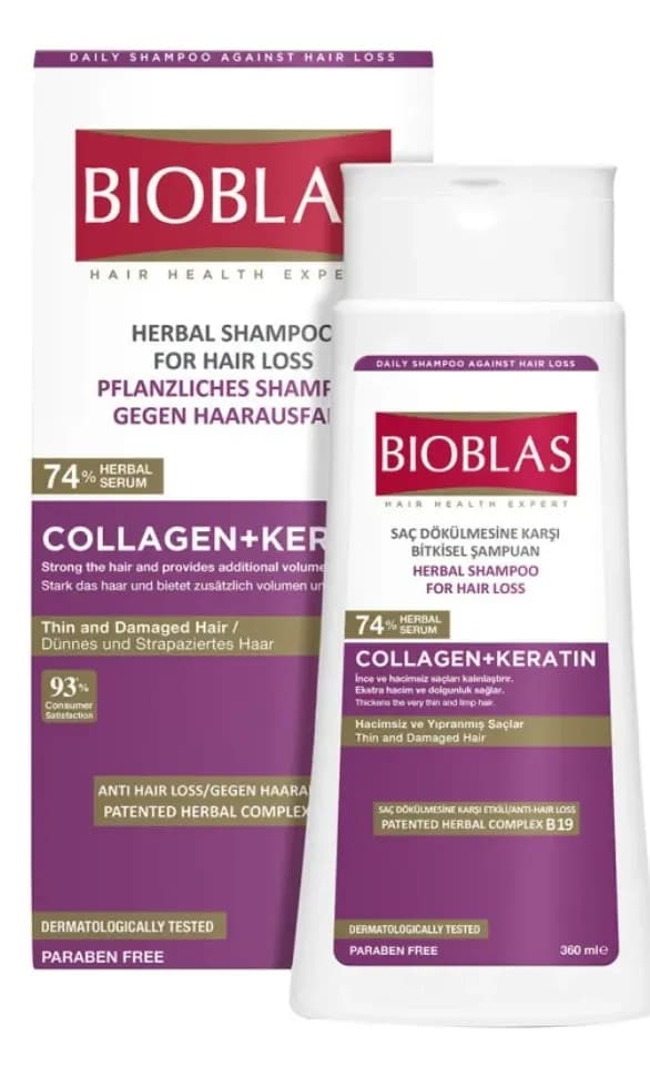 Šampon za kosu BIOBLAS kolagen i keratin 360ml-slika