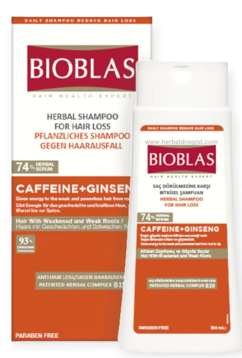Šampon za kosu BIOBLAS kofein i žen šen 360ml-slika