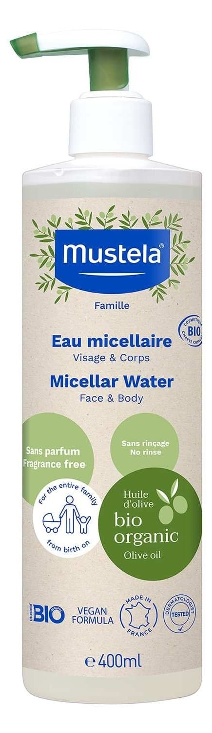 MUSTELA BIO ORGANIC MICELARNA VODA 400ML-slika