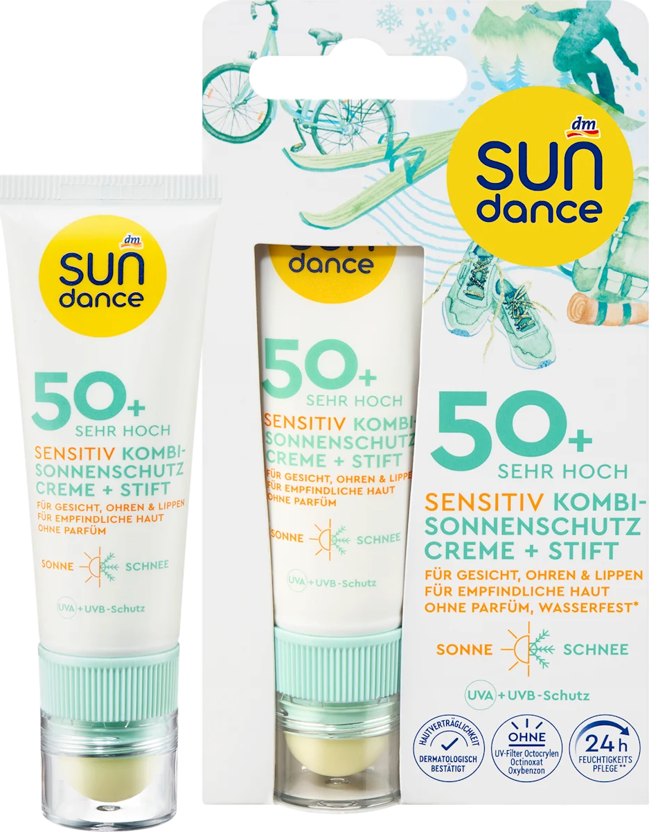 Krema u stiku i balzam za usne SUNDANCE Sensitiv SPF50 28ml-slika