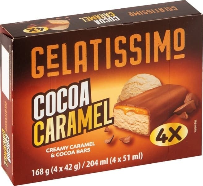 SLADOLED KARAMEL BAR 4X51ML GELATIS-slika