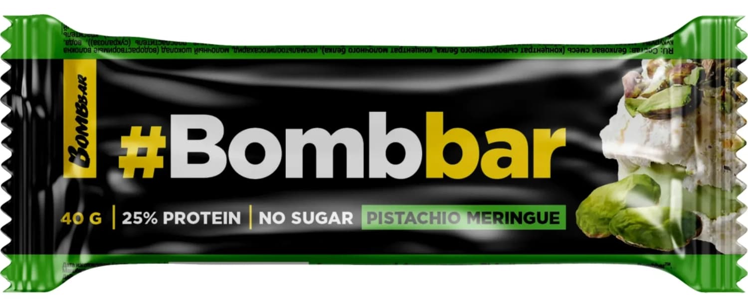 BOMBBAR bar pistaći meringue bez šećera 40g-slika