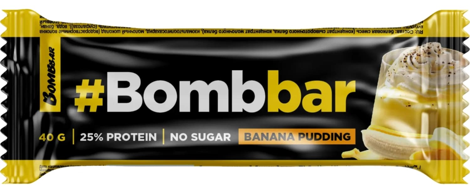 BOMBBAR bar banana puding bez šećera 40g-slika