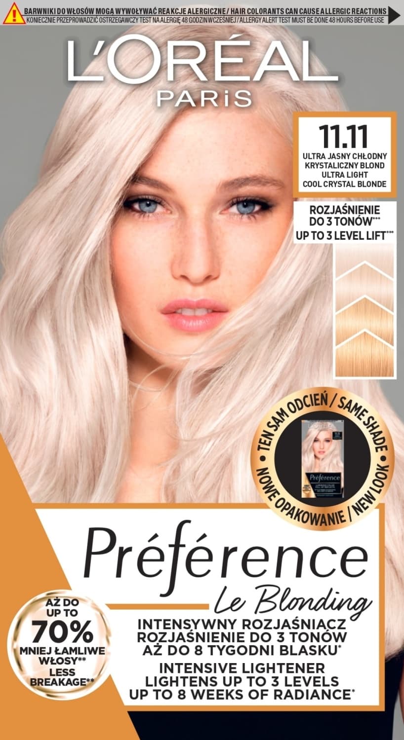 L'OREAL Preference farba za kosu 11.11 light cristal blonde-slika