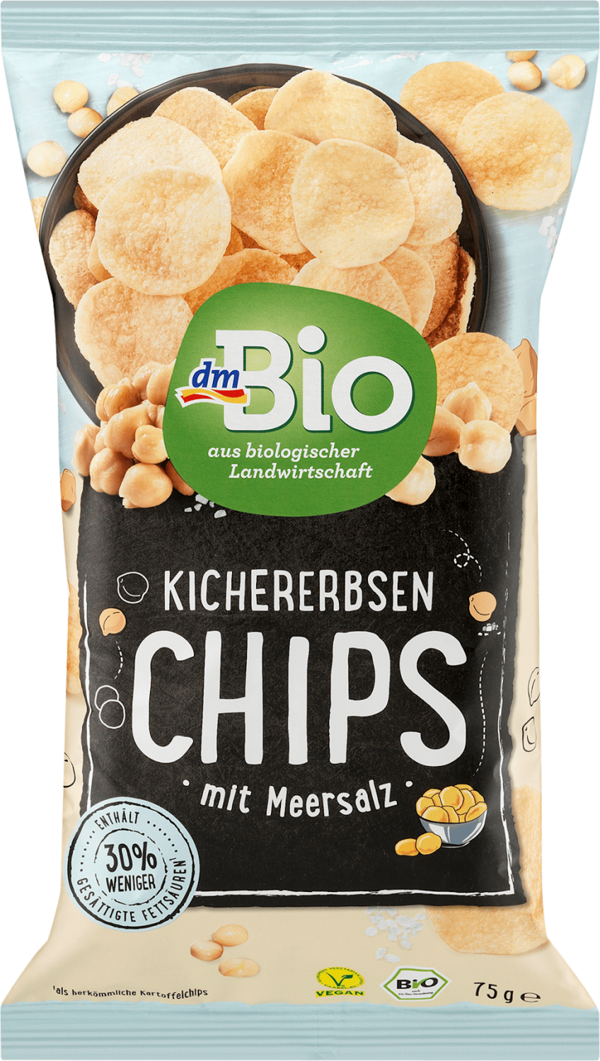 Čips DM BIO leblebija i morska so 75g-slika