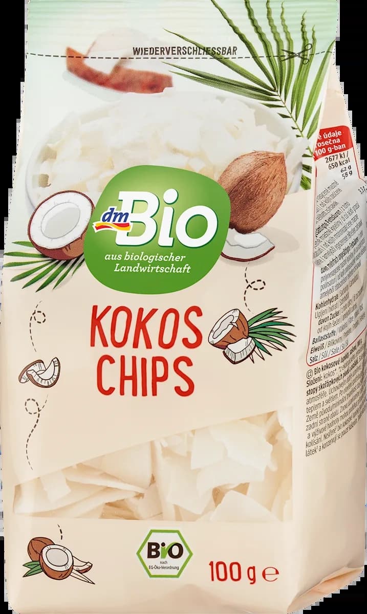 Suvi kokos DM BIO u listićima 100g-slika