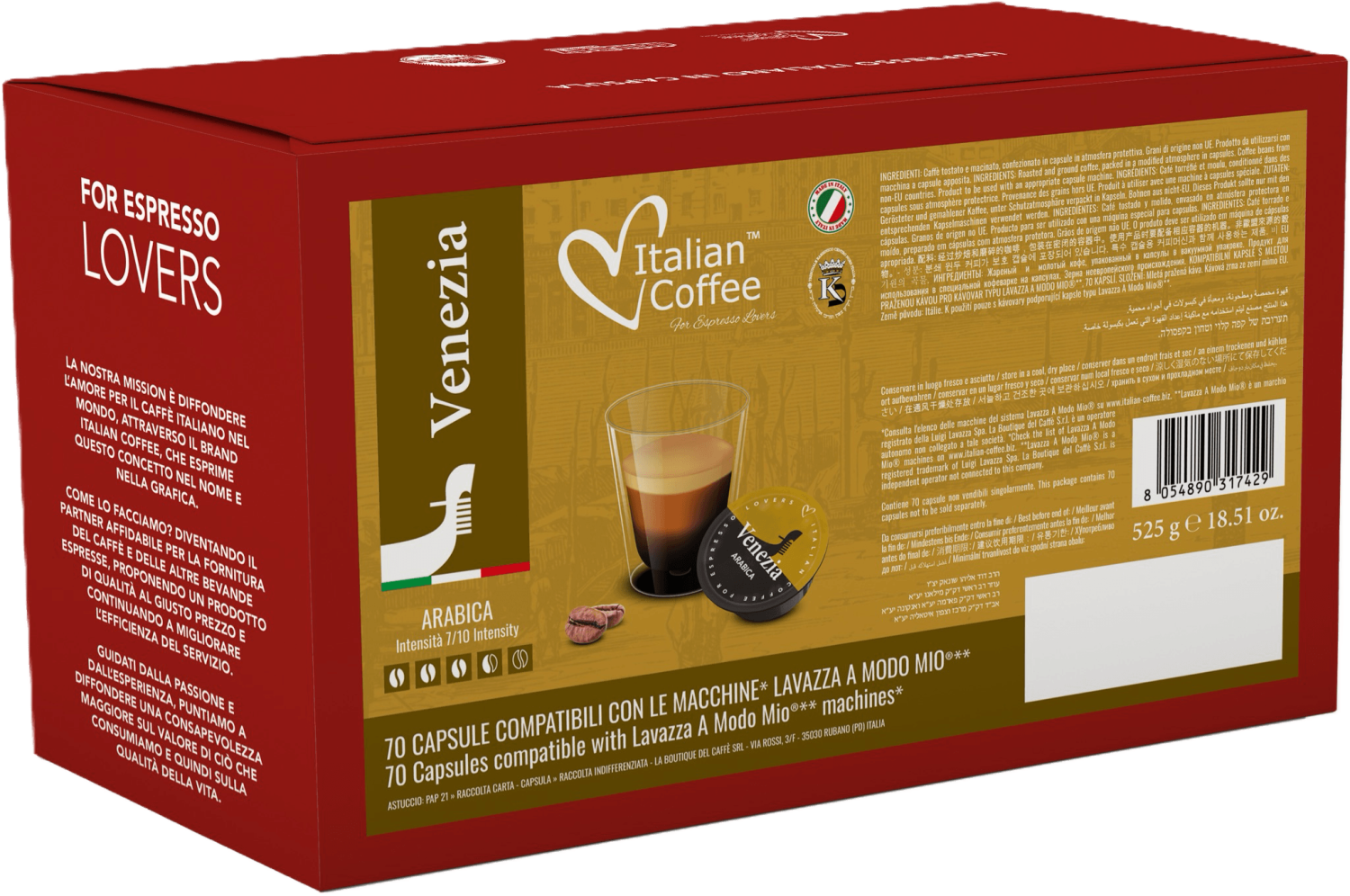 Kapsule ITALIAN COFFEE A Modo Mio Venezia Arabica 70kom-slika