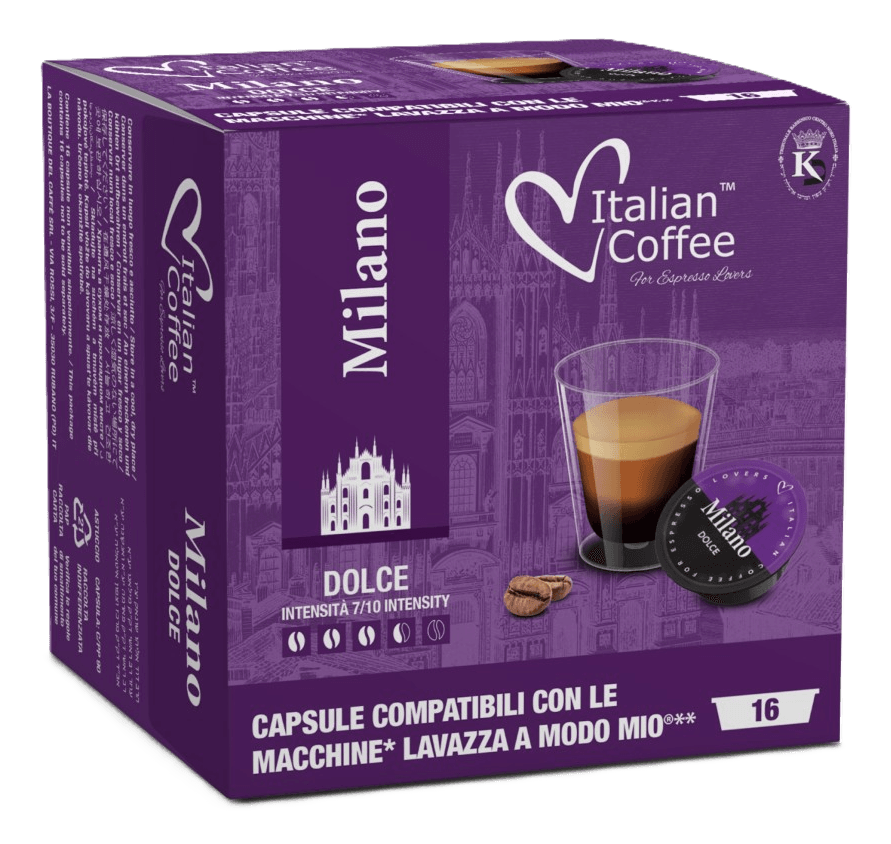 Kapsule ITALIAN COFFEE A Modo Mio Milano Dolce 16kom-slika