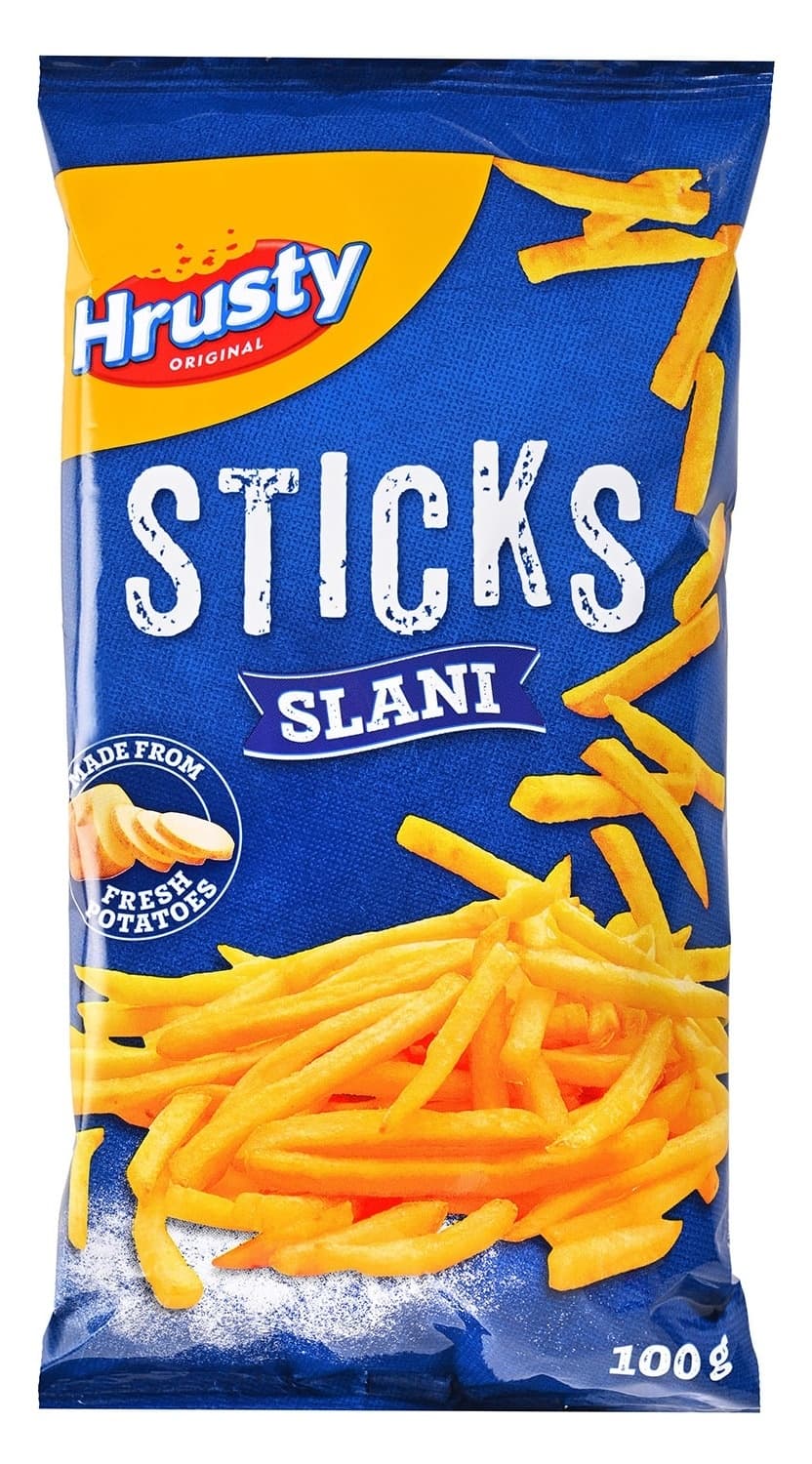 ČIPS ŠTAPIĆI SLANI 100G HRUSTY-slika