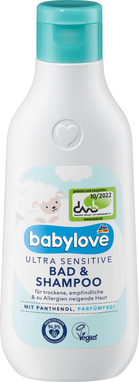 Gel za tuširanje i šampon BABYLOVE Ultra sensitive 2u1 250ml-slika