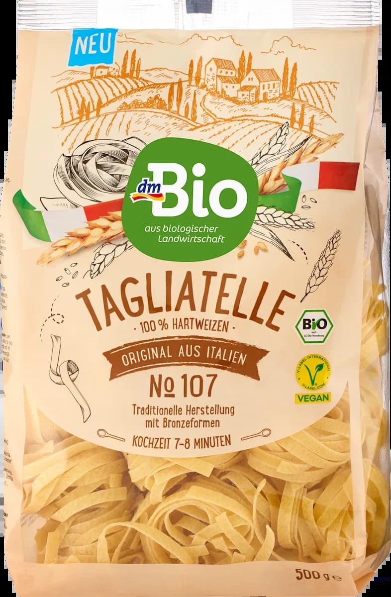 DM BIO Tagliatelle sušena durum testenina 500g-slika