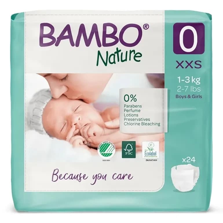 BAMBO pelene nature 0 XXS 24kom-slika