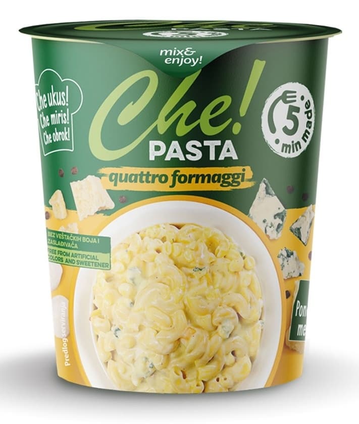 Pasta cup CHE PASTA 4 vrste sira 62g-slika