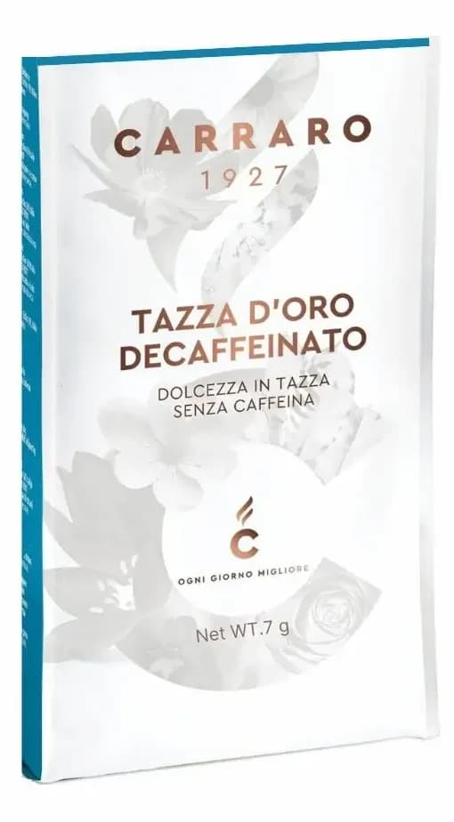 Espresso kafa CARRARO Tazza d’oro decaffeinato mlevena 7g-slika