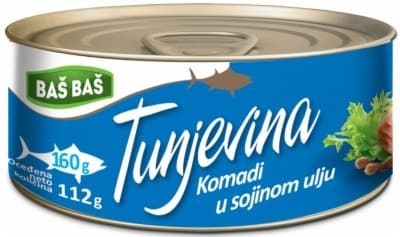Tunjevina BAŠ BAŠ komadi u sojinom ulju 160g-slika
