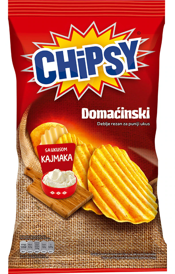 Čips MARBO Chipsy domaćinski kajmak 145g-slika