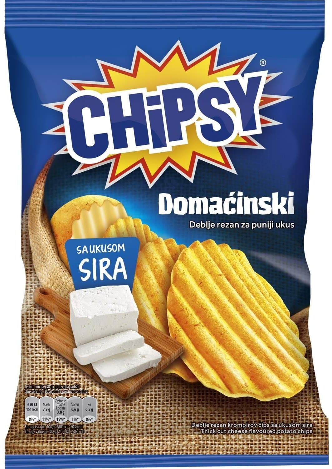 Čips MARBO Chipsy domaćinski sir 145g-slika