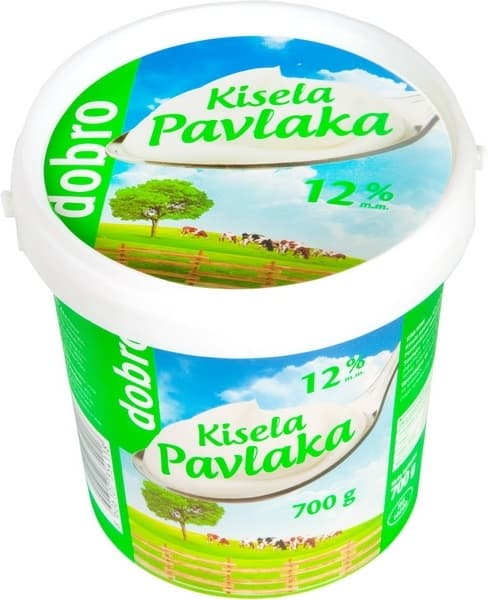 Kisela pavlaka DOBRO 12%mm 700g-slika