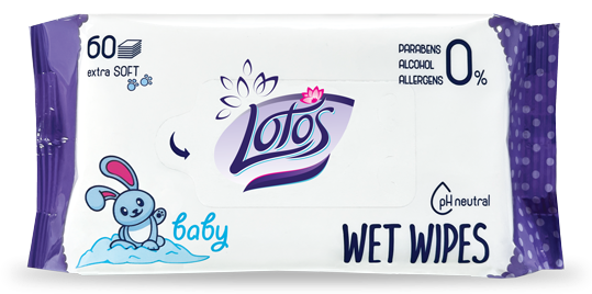 LOTOS BABY VLAZNE MARAMICE 60 KOM-slika