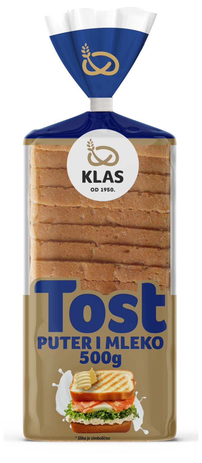 Hleb tost KLAS puter&mleko 500g-slika