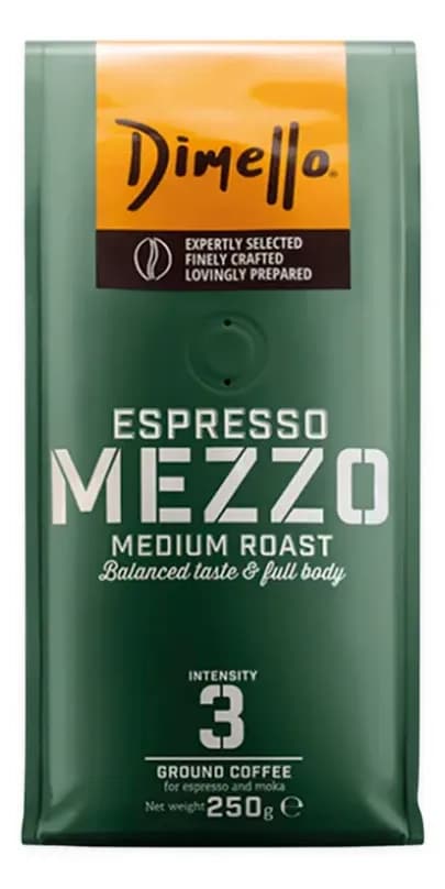Espresso kafa DIMELLO Mezzo mlevena 250g-slika