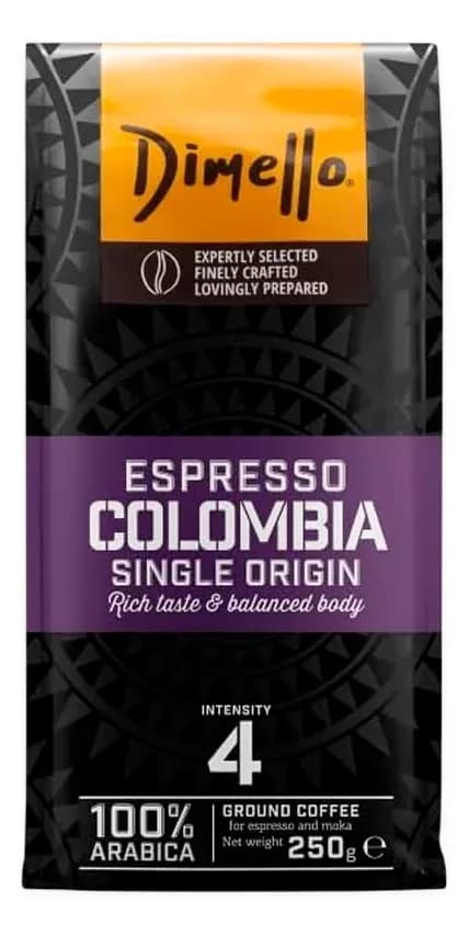 Espresso kafa DIMELLO Colombia mlevena 250g-slika