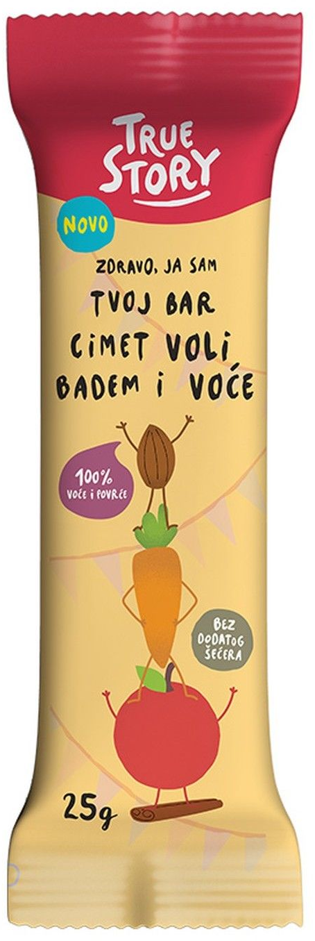 TRUE STORY tvoj bar cimet voli badem i voće 25g-slika