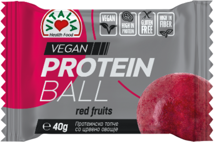 VITALIA proteinska loptica crveno voće 40g-slika