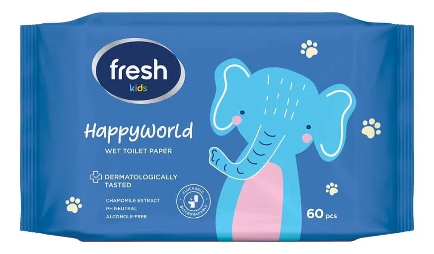 Vlažni toalet papir FRESH Kids 60kom-slika