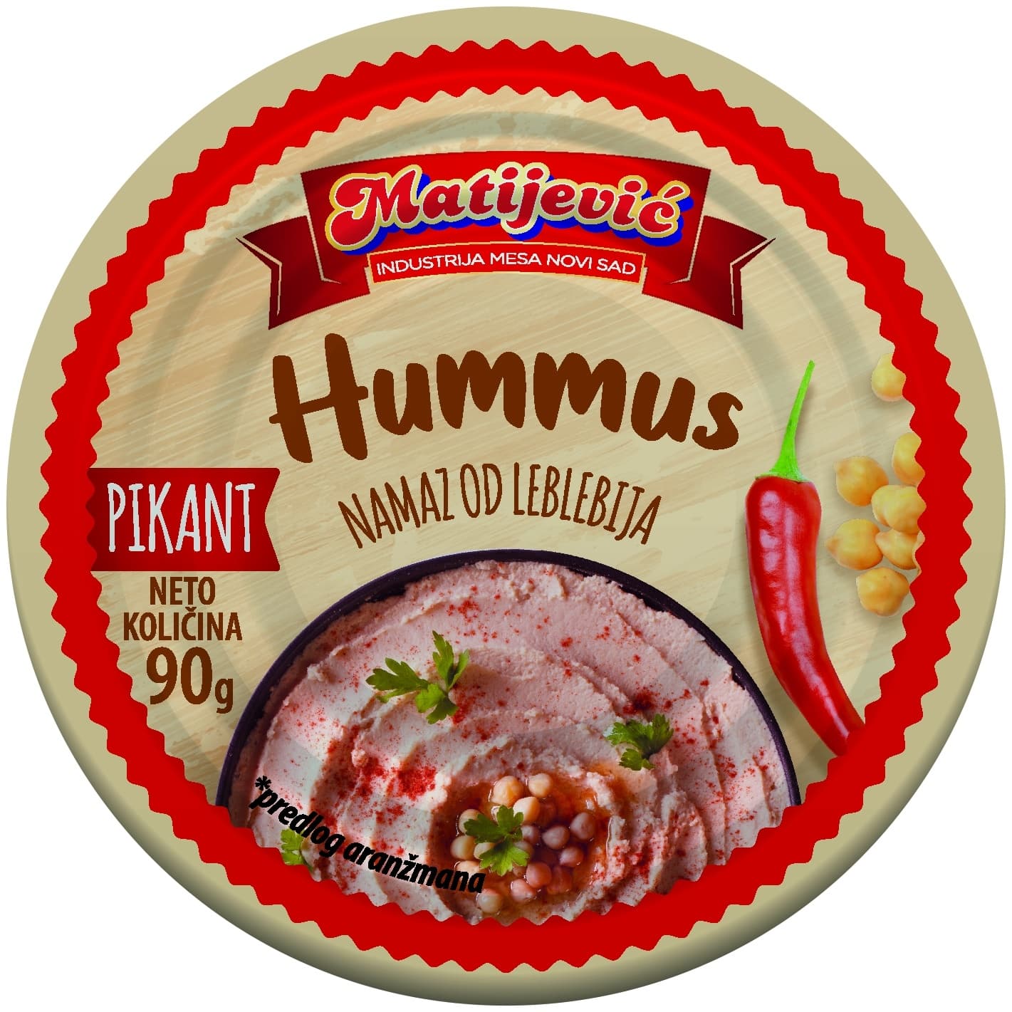 MATIJEVIĆ hummus pikant 90g-slika