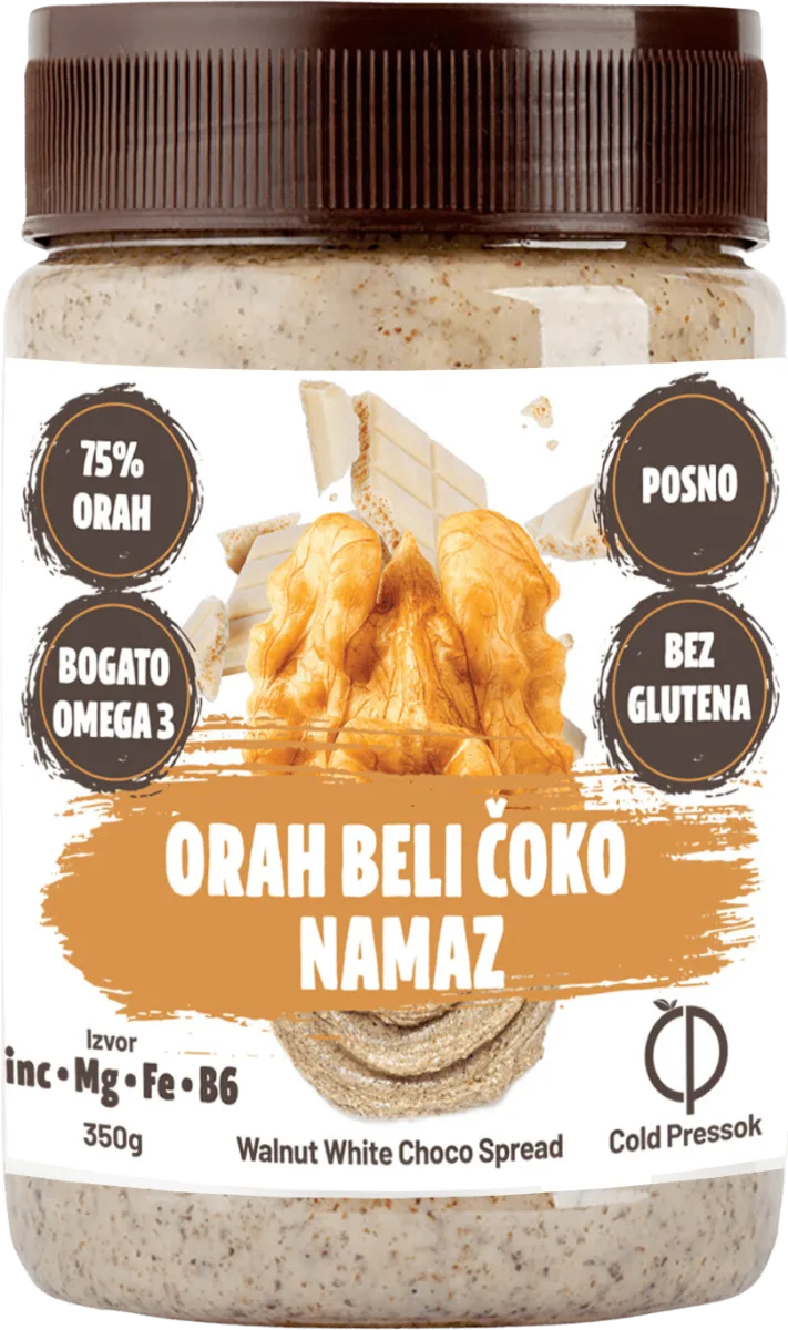 Puter od oraha COLD PRESSOK bela čokolada 350g-slika