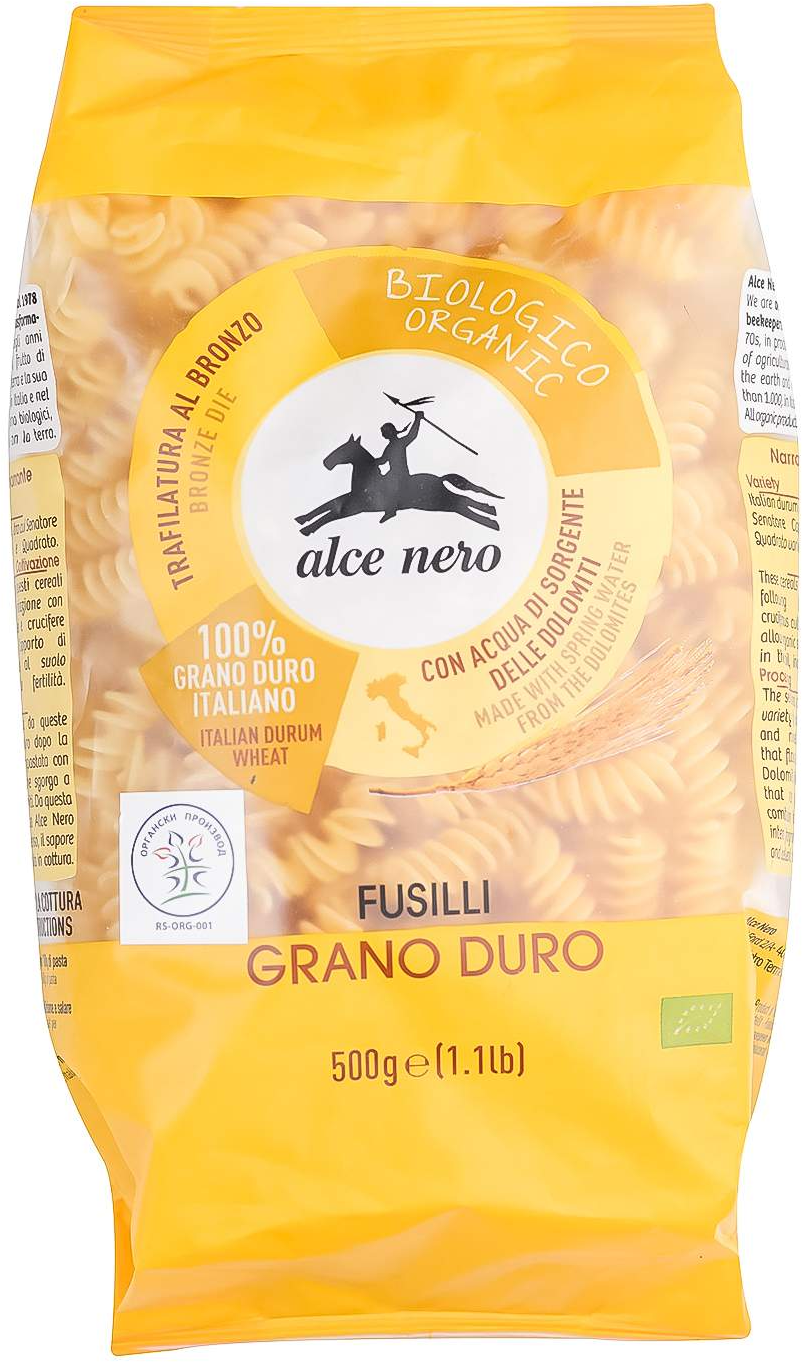 TESTENINA FUSILLI 500G ALCE NERO-slika