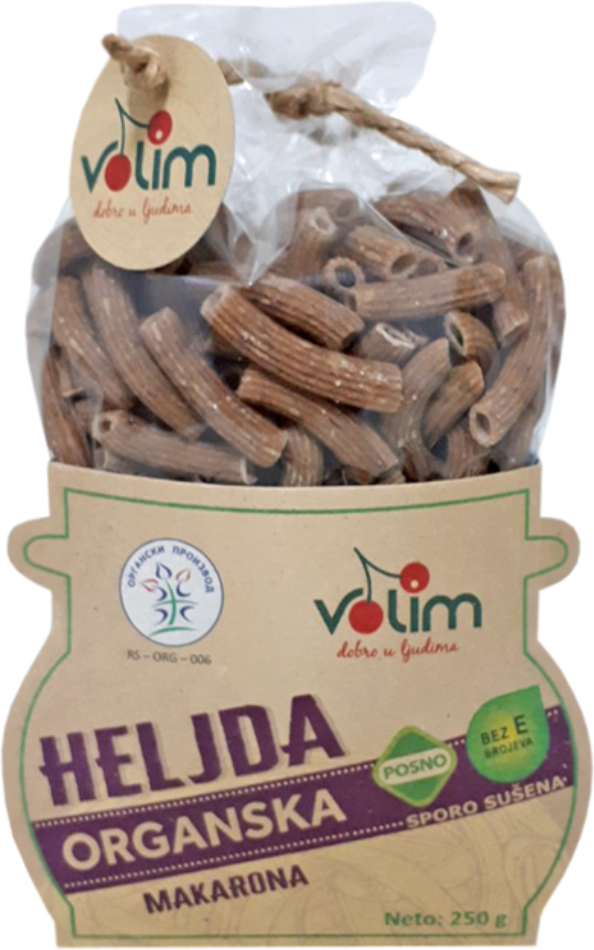 TESTENINA ORG HELJ MAKARON 250G VOL-slika
