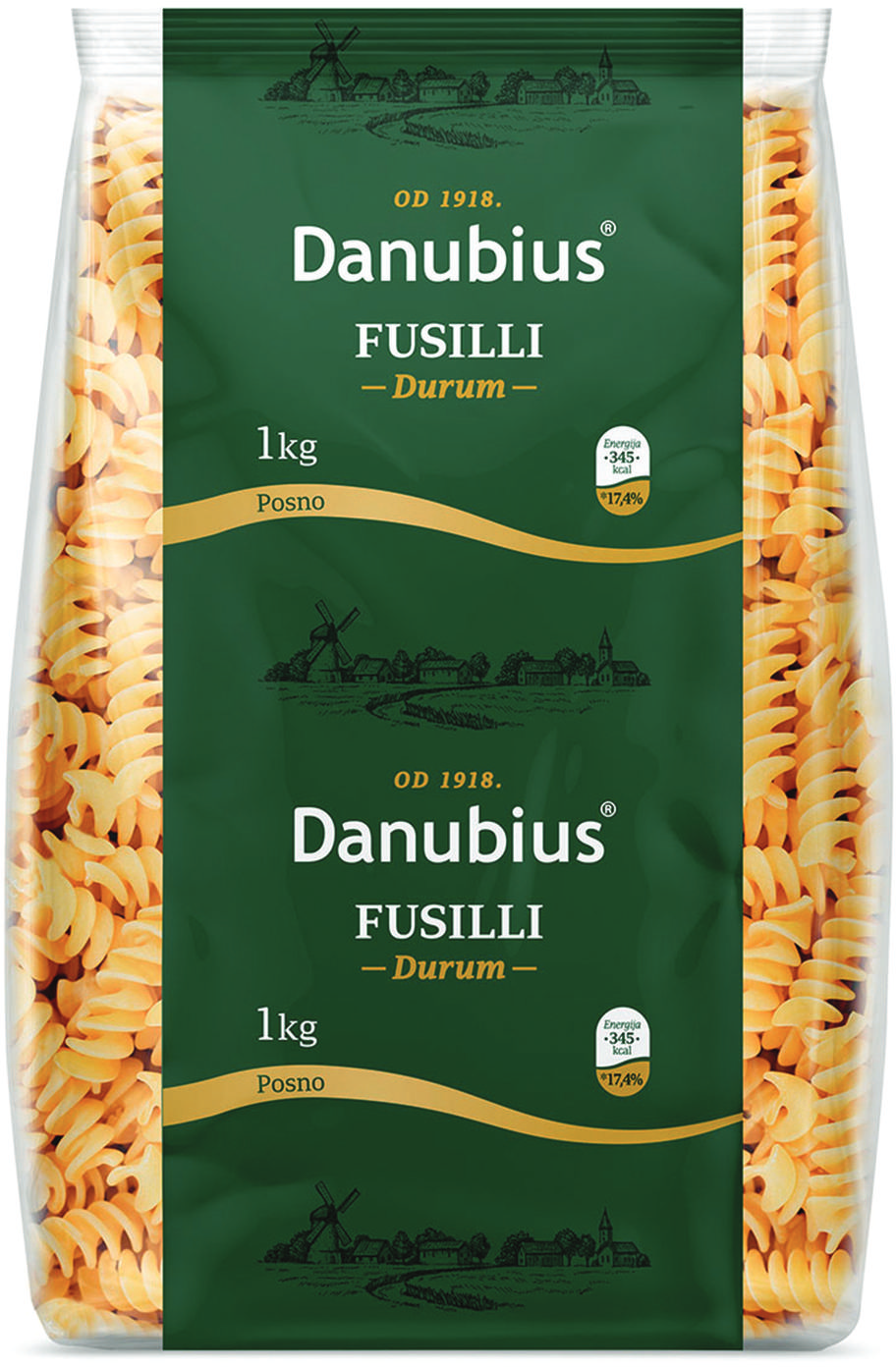 TESTENINA FUSILLI DURUM 1KG DANUB-slika