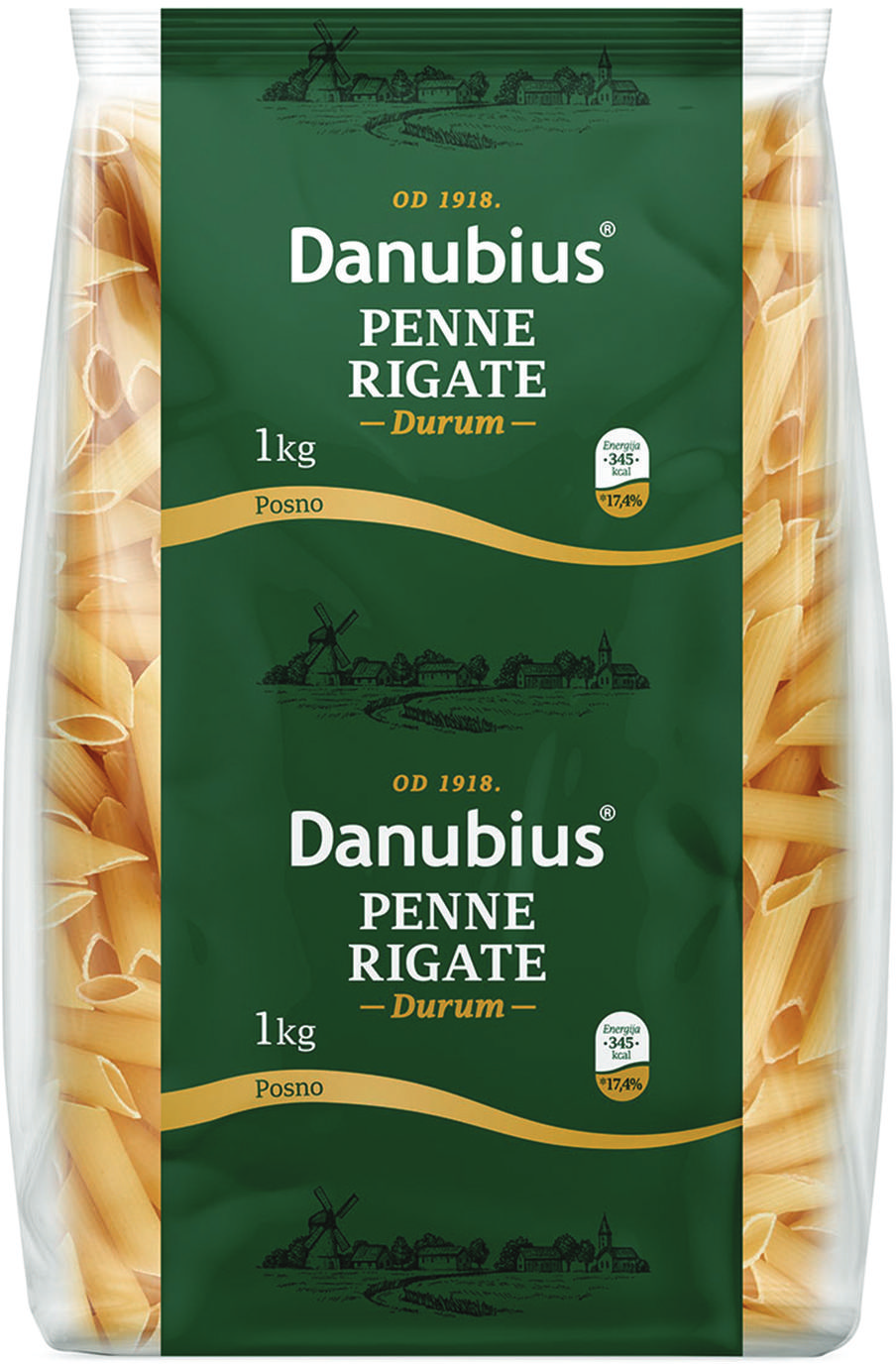 TESTENINA PENNE DURUM 1KG DANUBIUS-slika