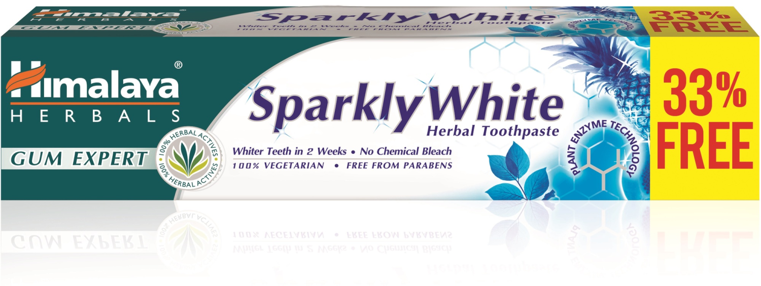 Pasta HIMALAYA herbals sparkly white 75ml + 25ml gratis-slika