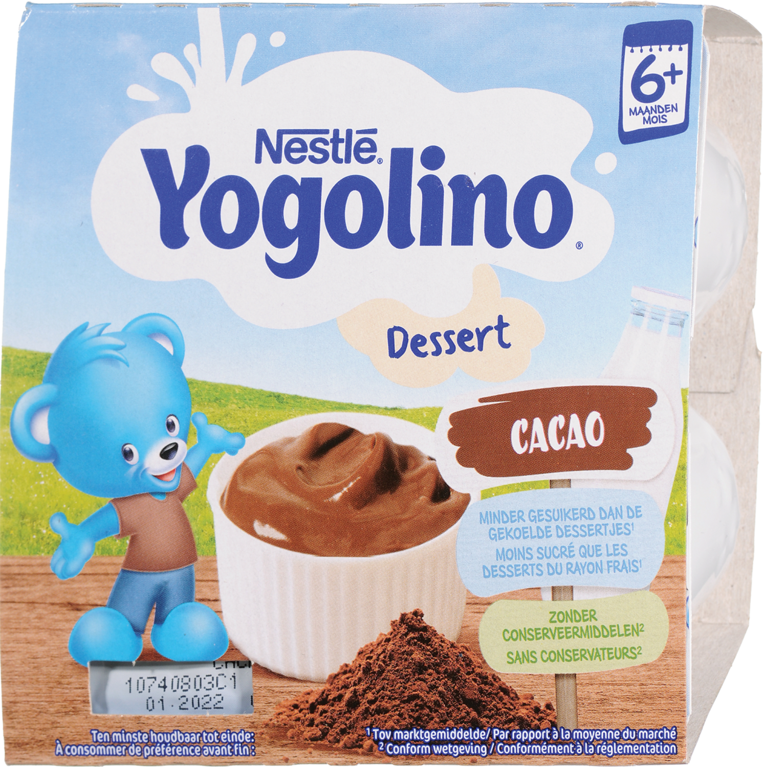 NESTLE Yogolino mlečni dezert kakao 4x100g-slika