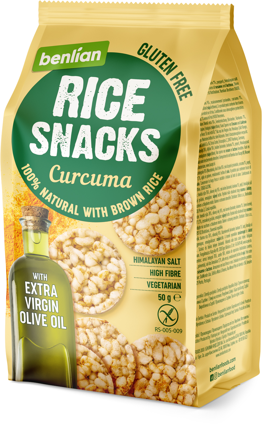 Galete BENLIAN Rice snack kurkuma 50g-slika