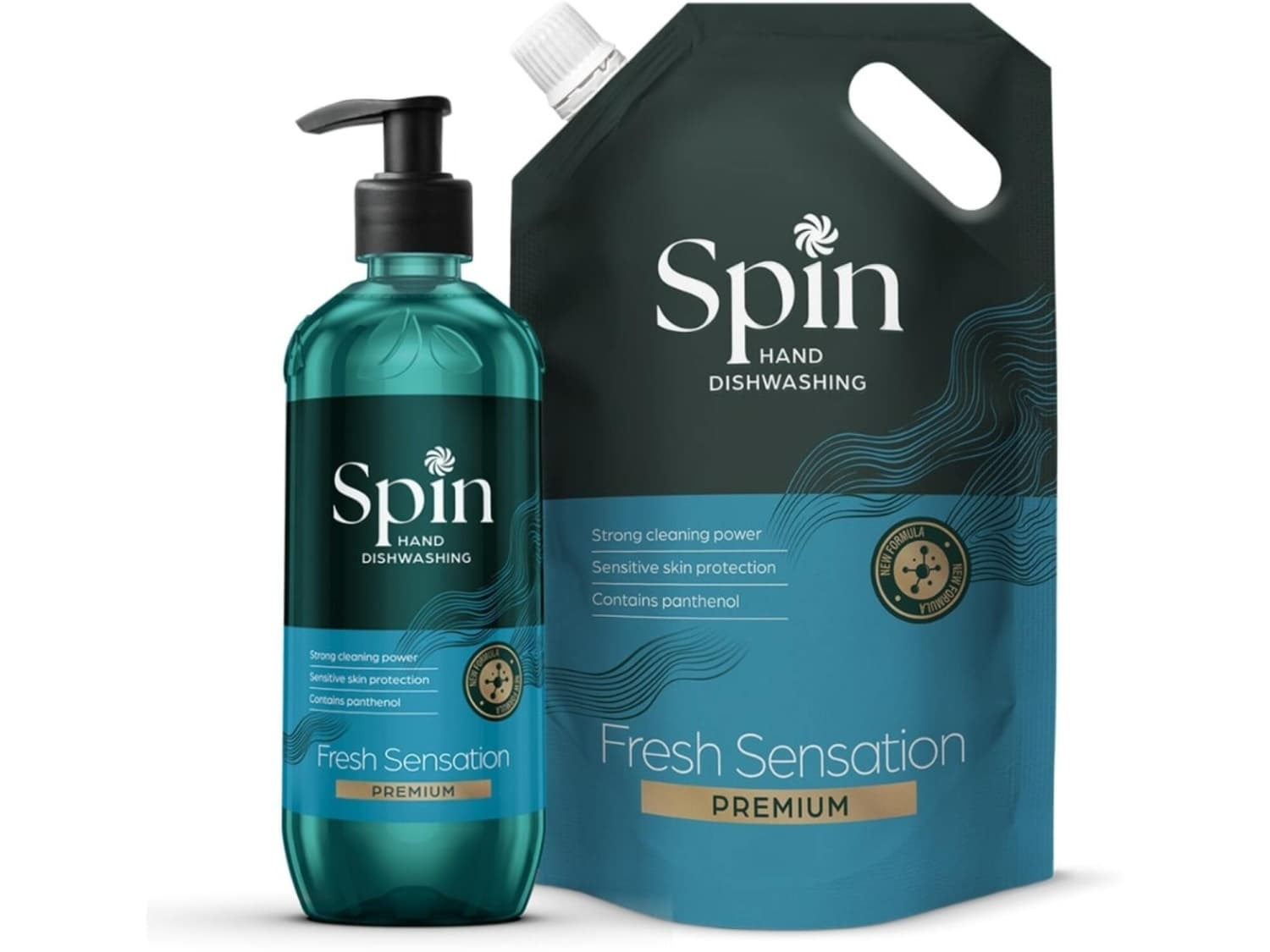 Deterdžent za posuđe SPIN Premium 650ml sa dopunom 1200ml -slika
