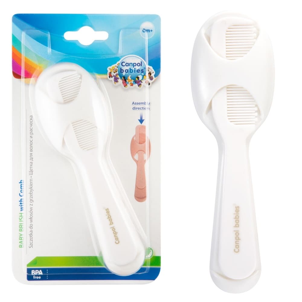 CANPOL BABIES set češalj i četka 56/160 beli-slika