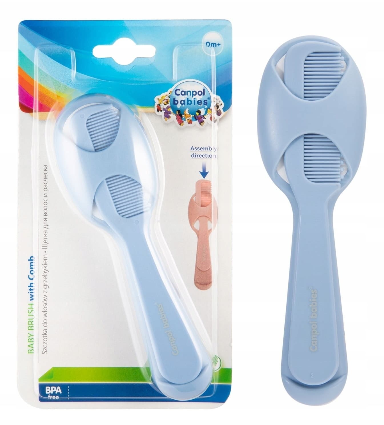 CANPOL BABIES set češalj i četka 56/160 plavi-slika