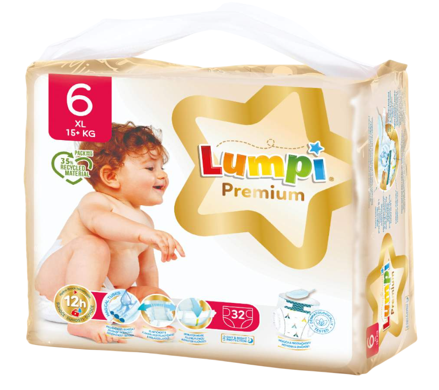 LUMPI pelene premium 6 XL 30kom-slika