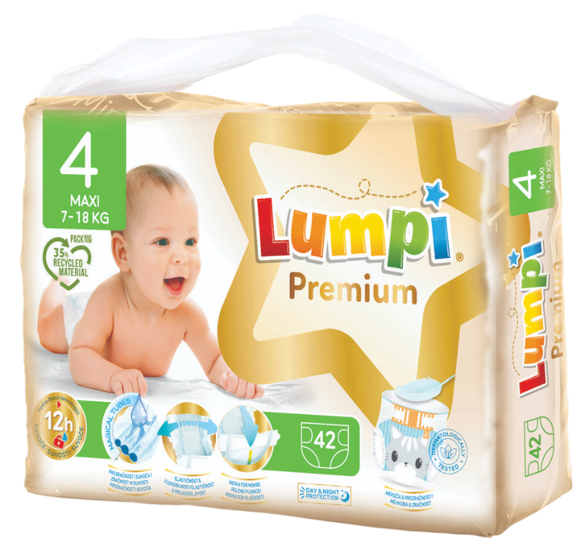 LUMPI pelene premium 4 maxi 42kom-slika