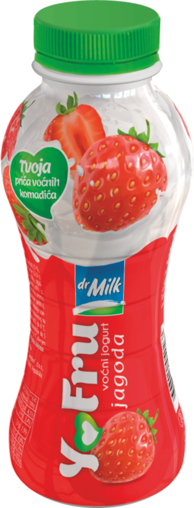 JOGURT VOĆNI JAGODA 330G DR MILK-slika