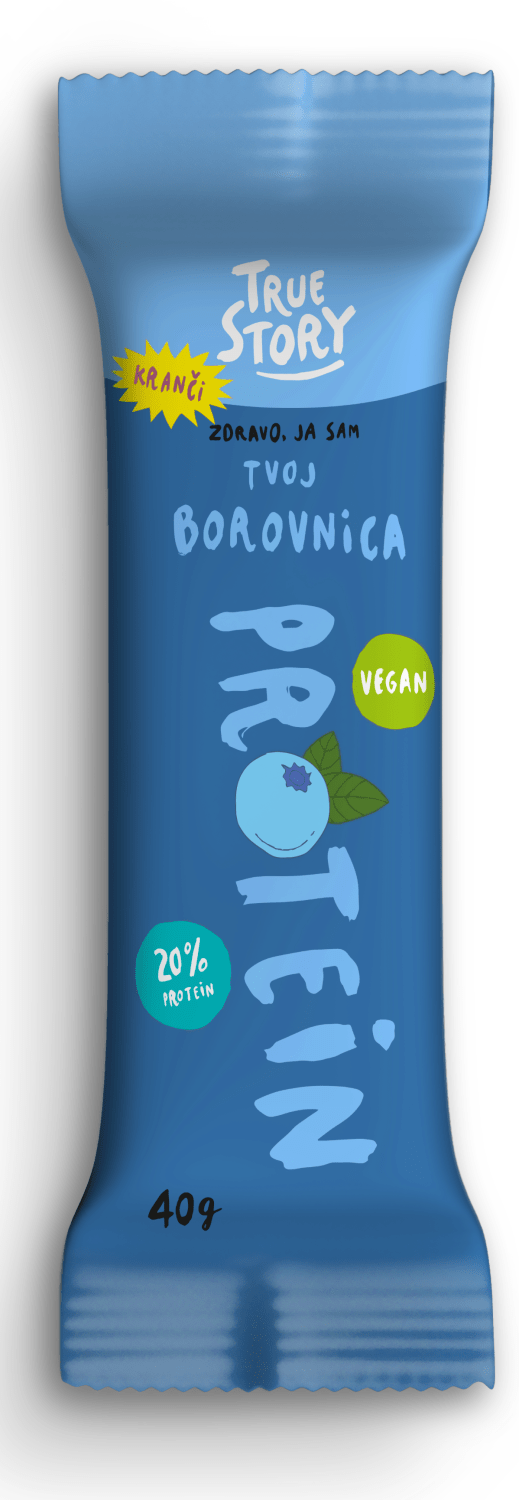 TRUE STORY protein bar borovnica 40g-slika