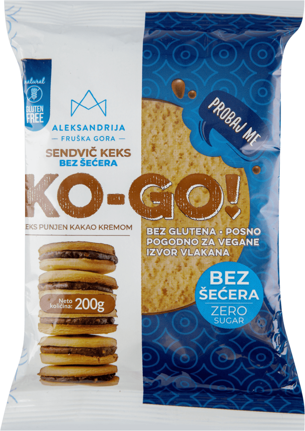 Keks ALEKSANDRIJA Ko-go bez šećera i glutena 200g-slika