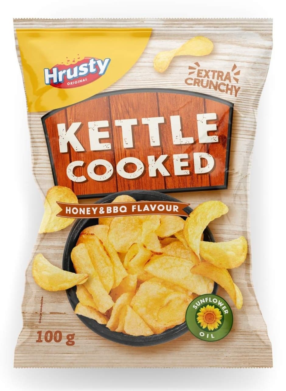 ČIPS HAND COOK BBQ&MED 100G HRUSTY-slika