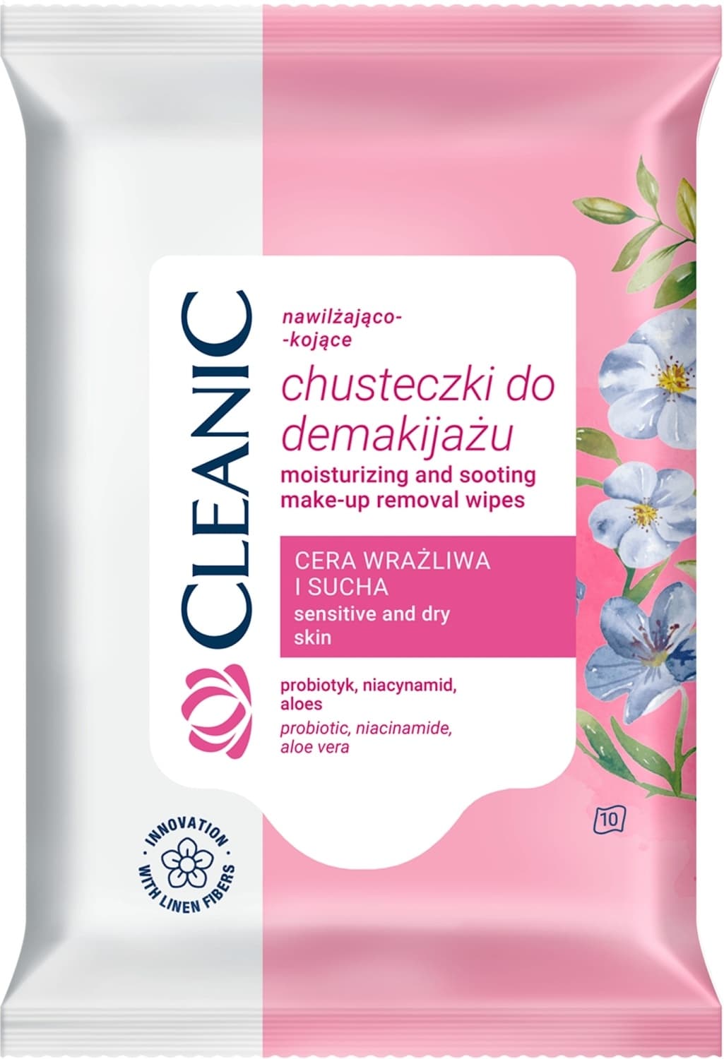 Vlažne maramice CLEANIC za skidanje šminke 10kom-slika