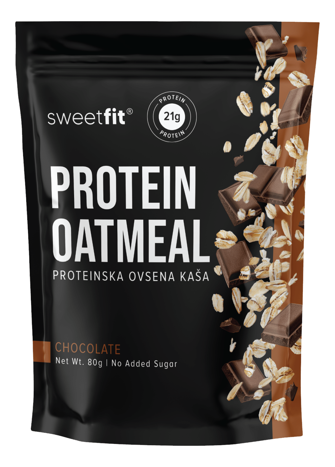 KAŠA PROT CRNA ČOKOL 80G SWEET FIT-slika